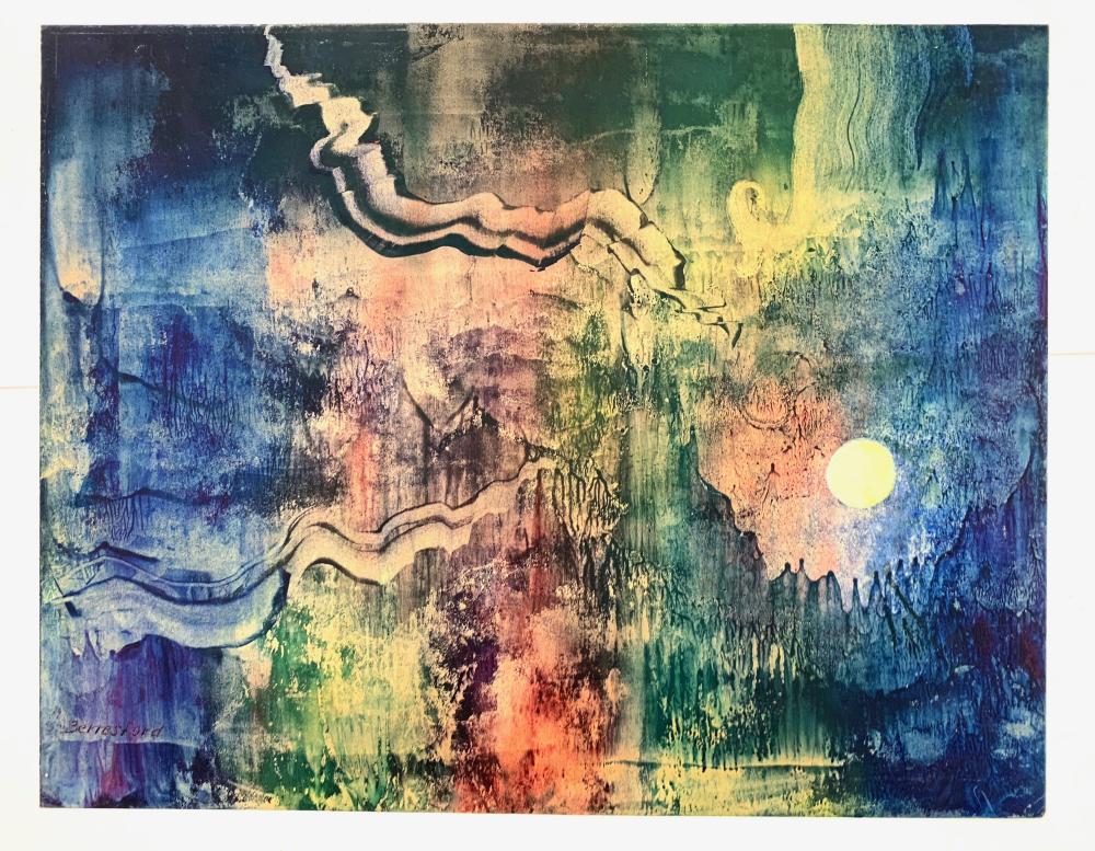 VIRGINIA BERRESFORD (1902-1995) Moonscape, Watercolor: VIRGINIA BERRESFORD (1902-1995) Moonscape, Watercolor and ink Dimensions 11 x 14" sheet Artist or Maker Virginia Berresford Medium Watercolor, ink Condition Report