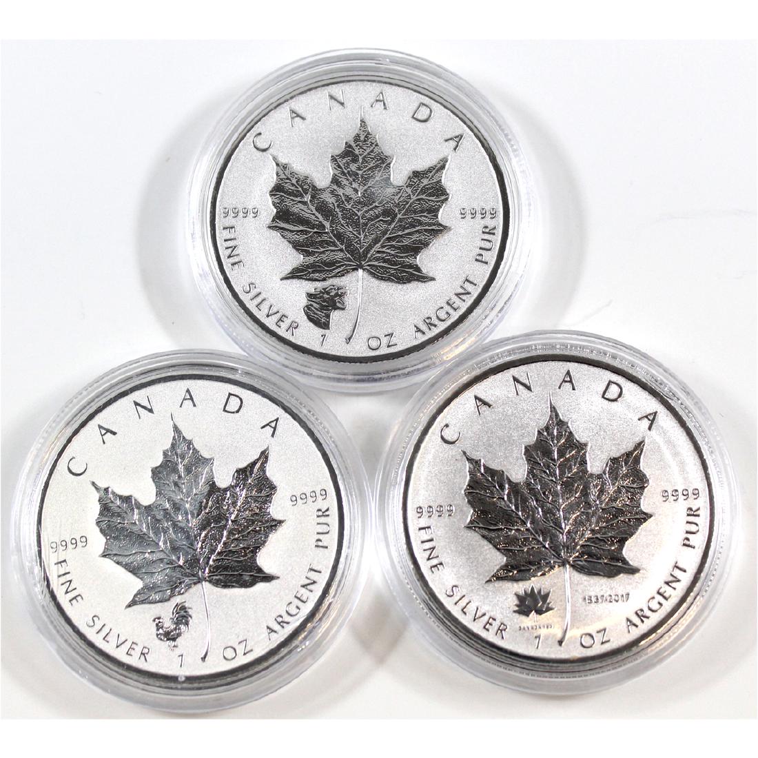 Lot of 3x 2017 Canada 1oz Fine Silver Privy Mark Coins (1 of 1)