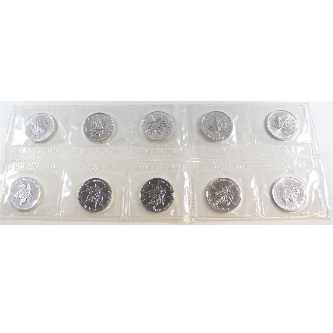 Lot of 10x 1990 Canada 1oz .9999 Fine Silver Maple (1 of 1)