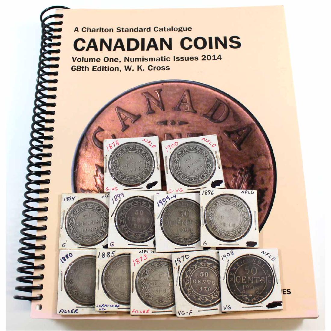 Estate Lot of 11x Newfoundland 50-cent Dated 1870, (1 of 1)