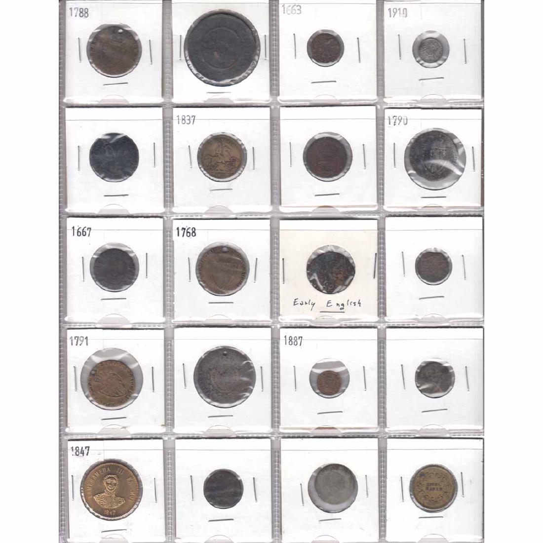 Mixed Page of 20x Old Coinage from Different Countries (1 of 1)