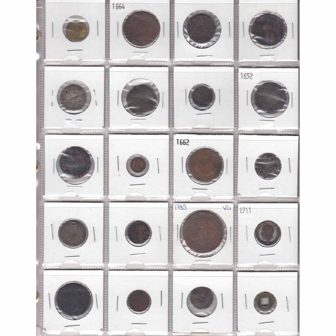 Mixed Page of 20x Old Mostly Copper Coinage from (1 of 1)