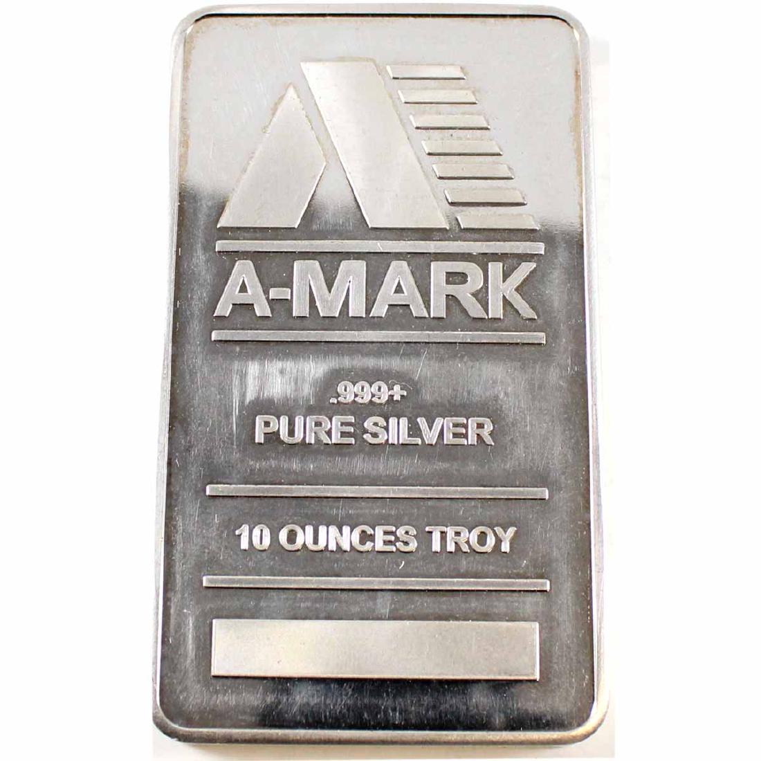 A-Mark 10oz Fine Silver Bar (Tax Exempt) (1 of 2)