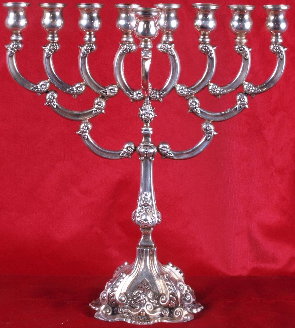 Antique 800 Grade Silver Menorah (1 of 14)
