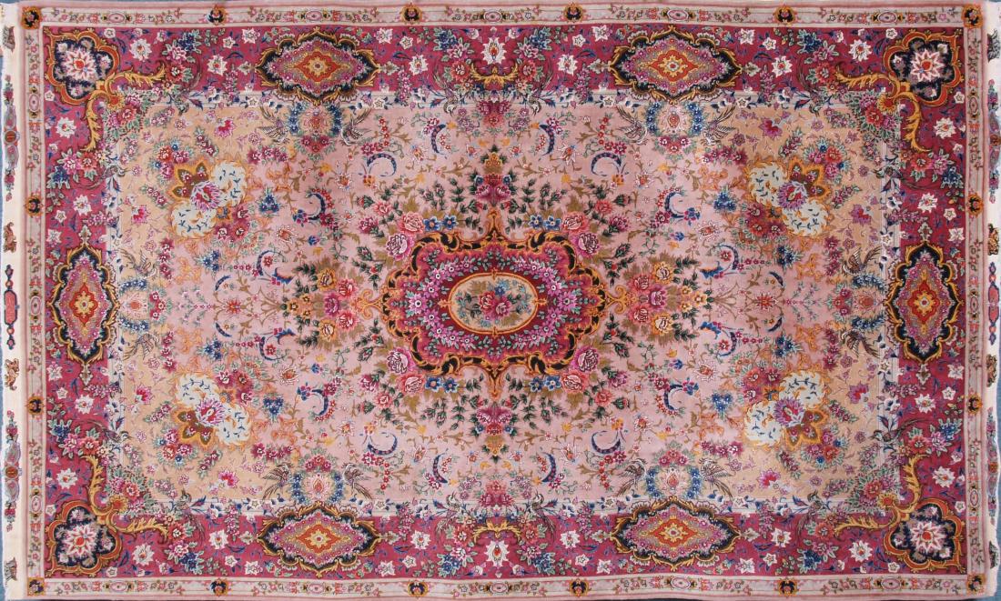 Wool/Silk Persian 80 Raj Tabriz Rug 8.5 x 5 FT (1 of 15)