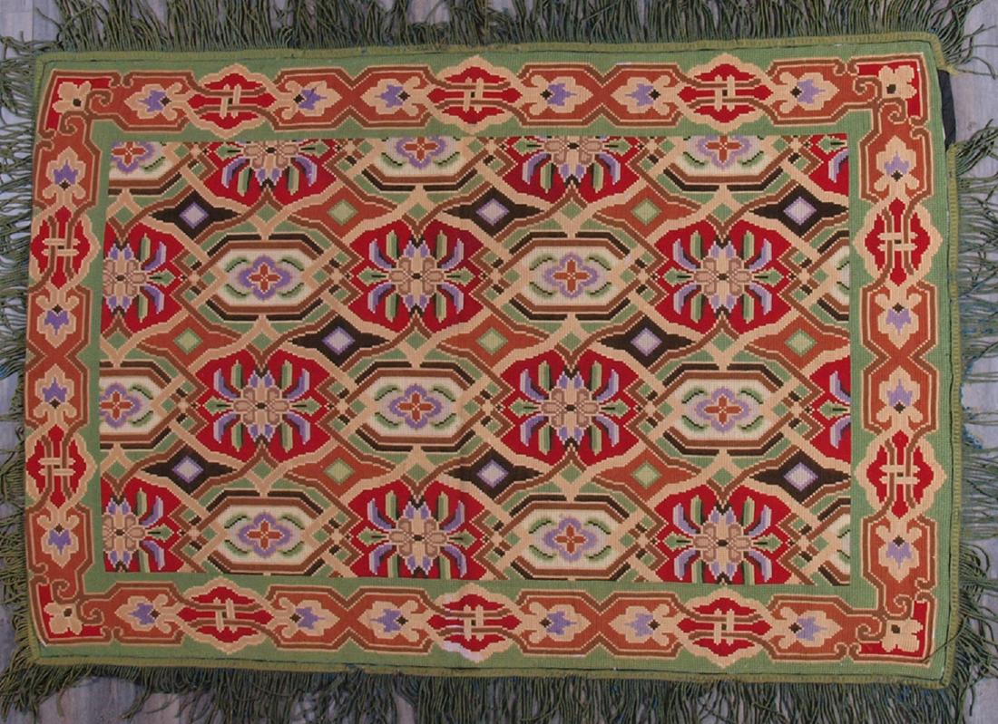 Antique Spanish Tapestry 5.5 x 3.75 FT: This tapestry measures 5.5 x 3.75 FT (1.7 x 1.17 meters which equals 1.99 square meters) HON11688 Spanish Antique Cross Point Hand Made Tapestry