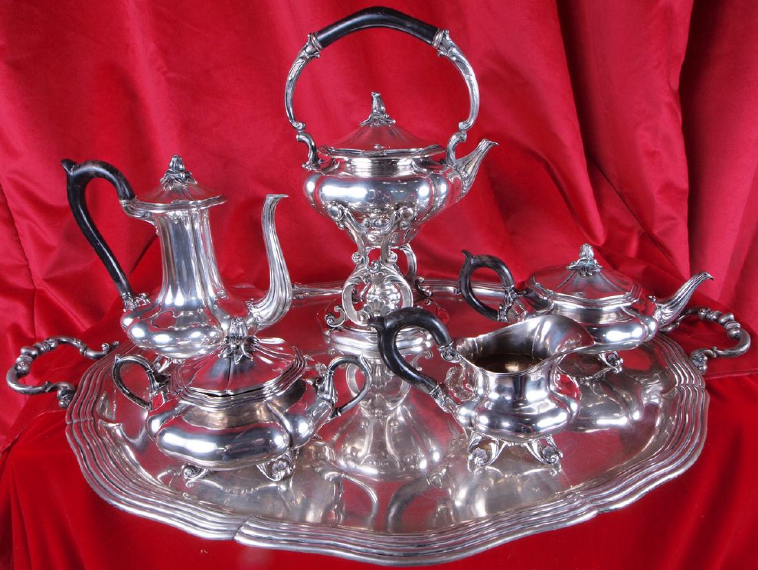 6 Piece Silver Italian Tea Set