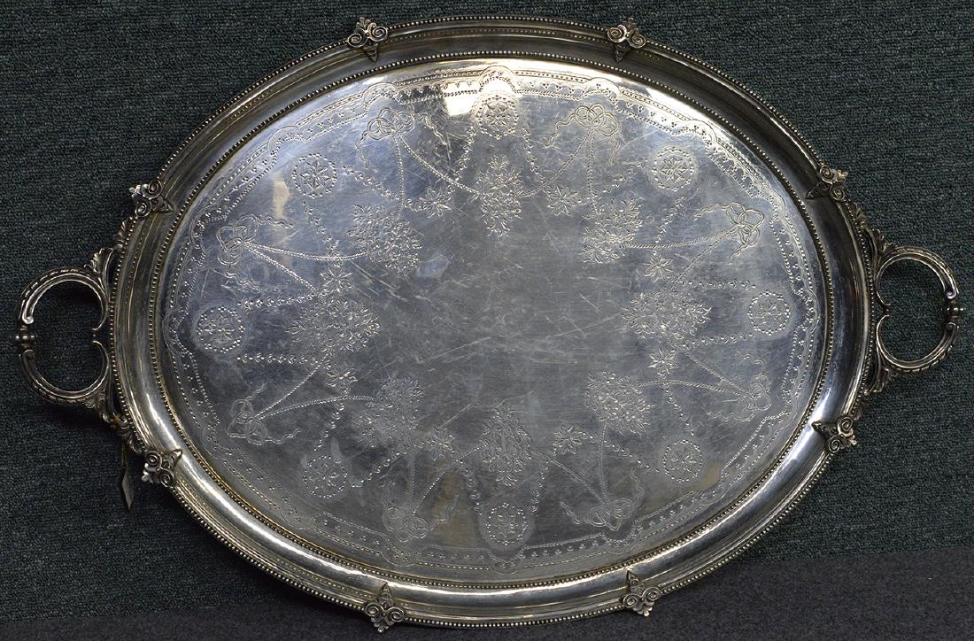 Antique English Sterling Silver Tray (1 of 4)
