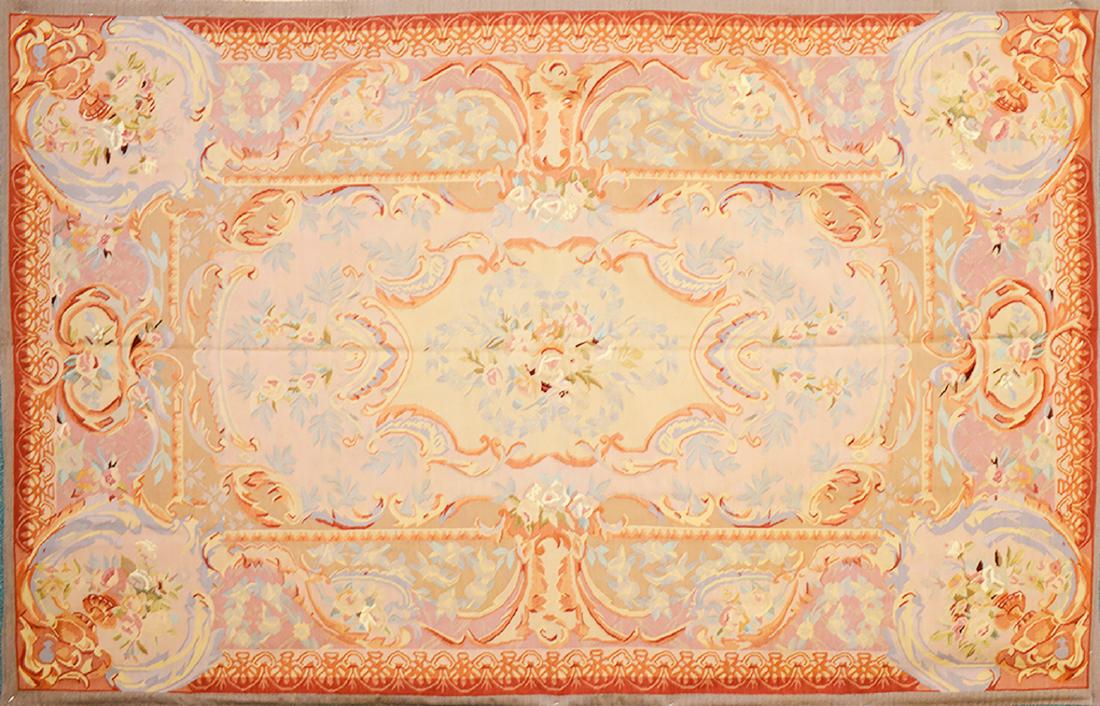 Chinese Aubusson Tapestry: The French are well known for making beautiful tapestries, rugs, & carpets. Reproductions of greatness are common throughout the world & that is what you have here. A Chinese Aubusson style tapestry r
