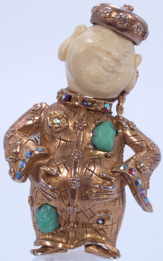 Vintage Laughing Buddha Brooch (1 of 8)