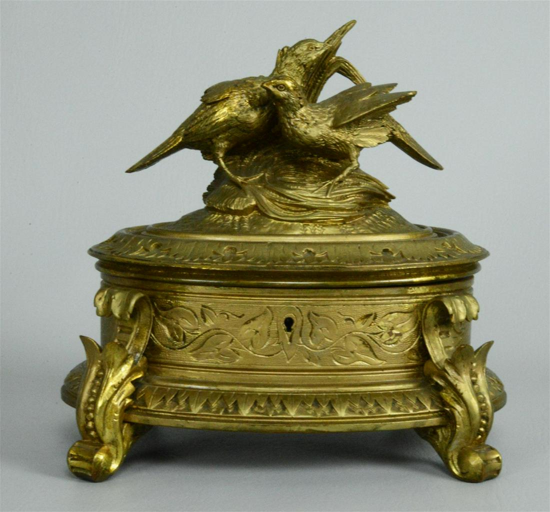 Victorian Gilt Black Forest Box (1 of 4)