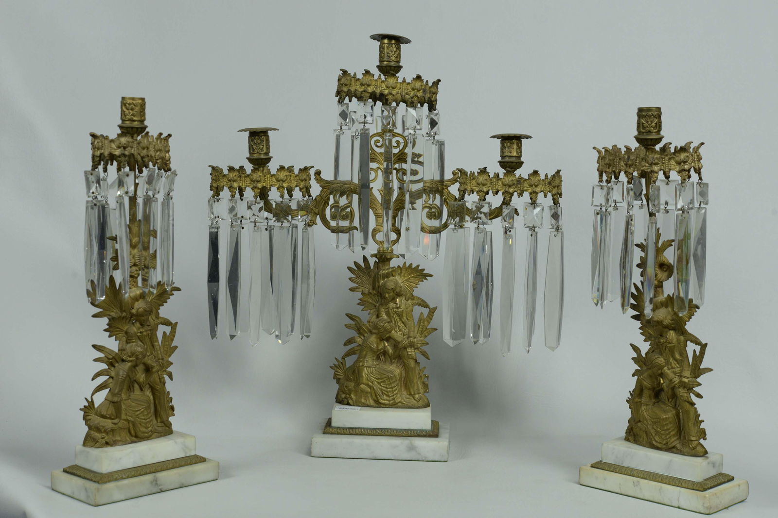 Vintage 3 Piece Figural Girandole Set (1 of 5)