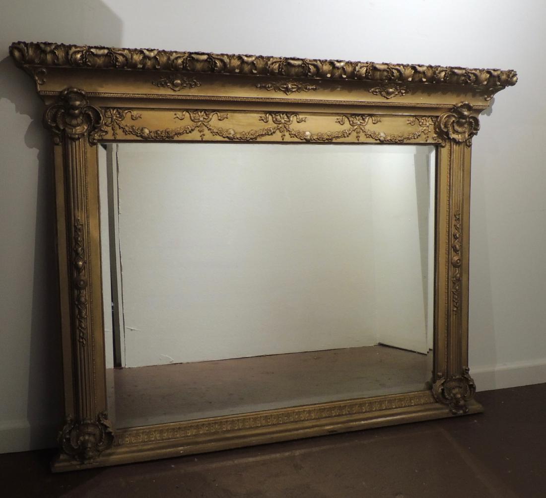Antique Regency Style Giltwood Pier Overmantle Mirror (1 of 1)