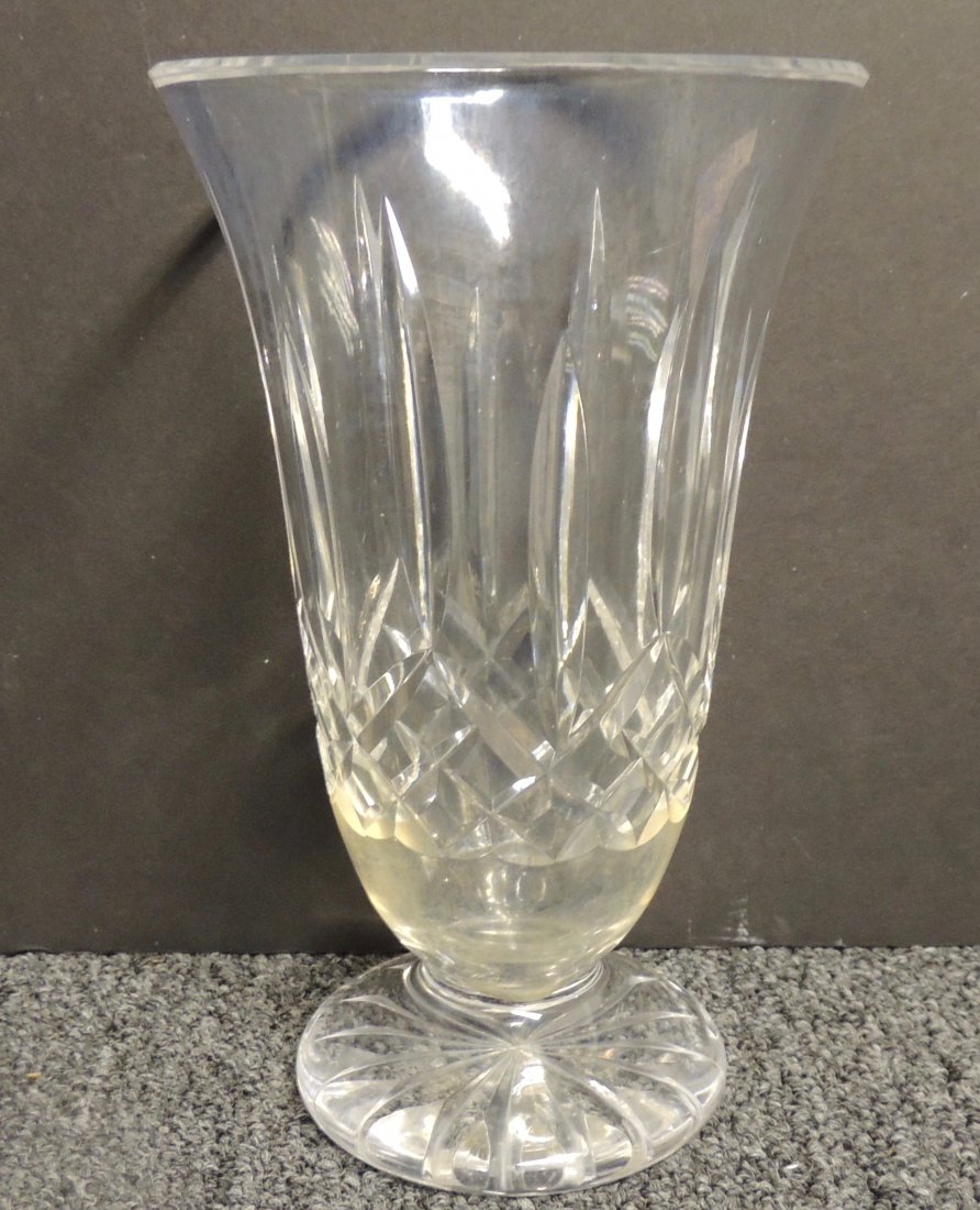 Waterford Lead Crystal Vase: Waterford Lead Crystal Vase with Watermarks bottom rim - see photo 8 1/2H X 5 5/8W at Top Rim
