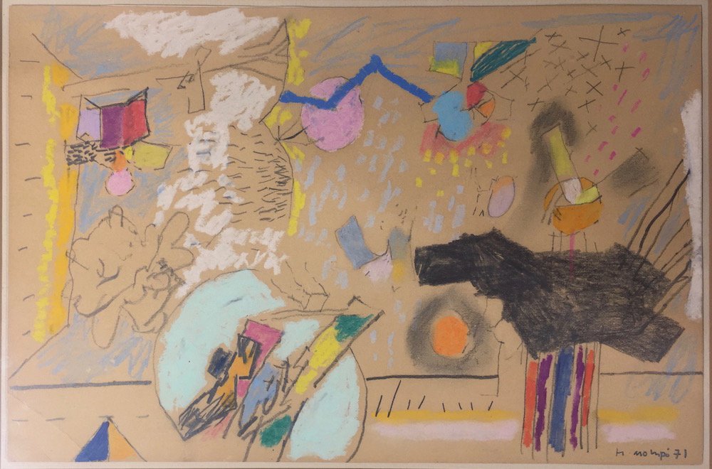 Manuel Hernandez Mompo 1927-1992 - Spanish: Manuel Hernandez Momp - Original (Pastel) Gente Vestidos De Fiesta 13 x 9The Gorman Estate:Mrs Gorman - Lived in Madrid Spain with her husband Dr Gorman (Military Doctor USAF) the 1950’s and while i