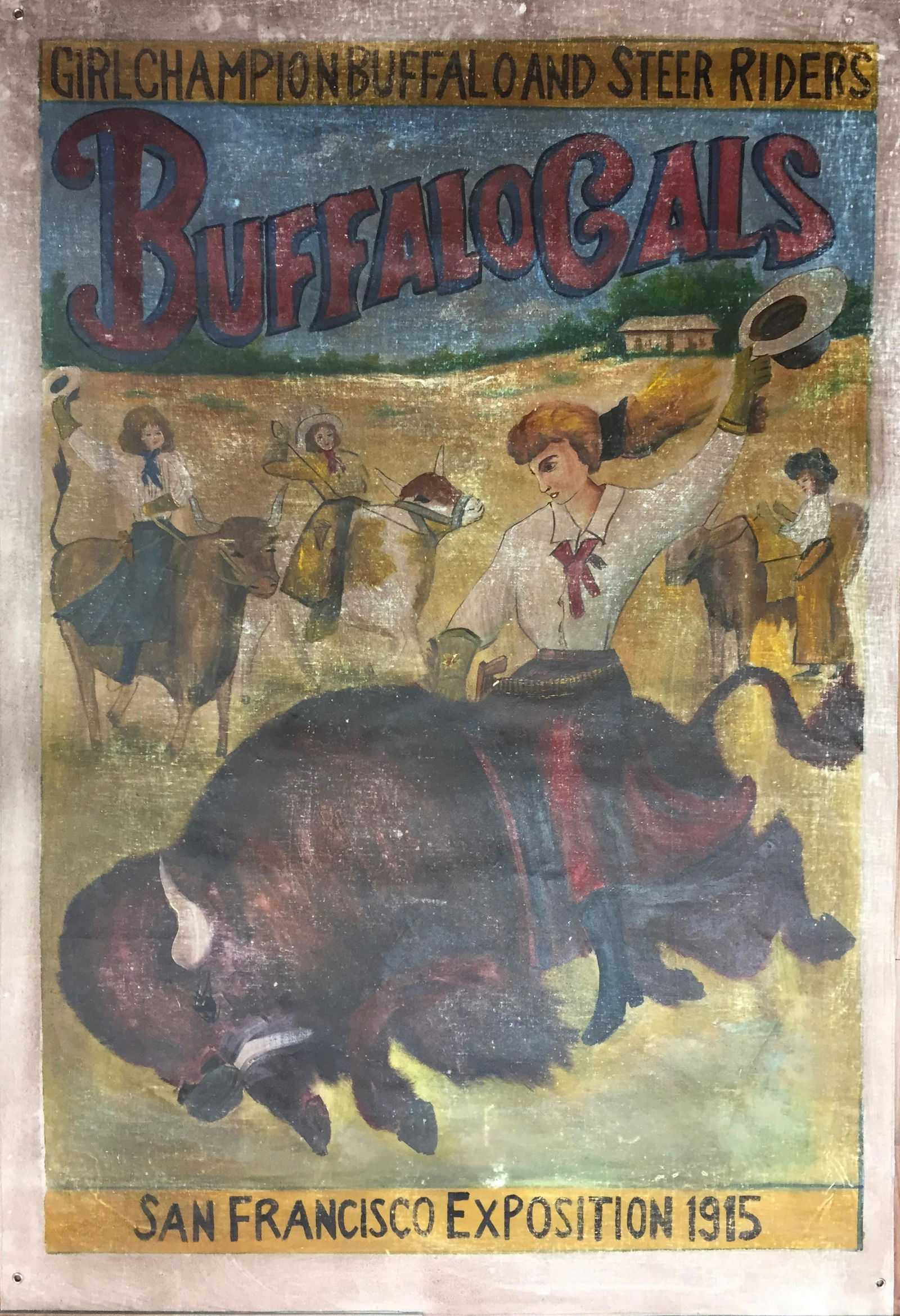 Buffalo Gals 1915 San Francisco Expo Banner (1 of 9)