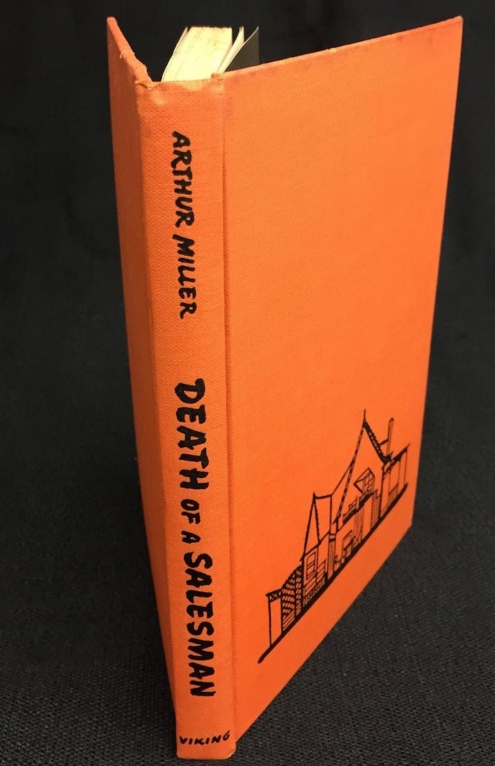 Arthur Miller - Death of a Salesman - 1949: Arthur Miller - Death of a Salesman - 1949 2nd Printing before W - Viking Press NY. Hardcover book with Orange cloth with Black Letters along the spin and design on front cover.