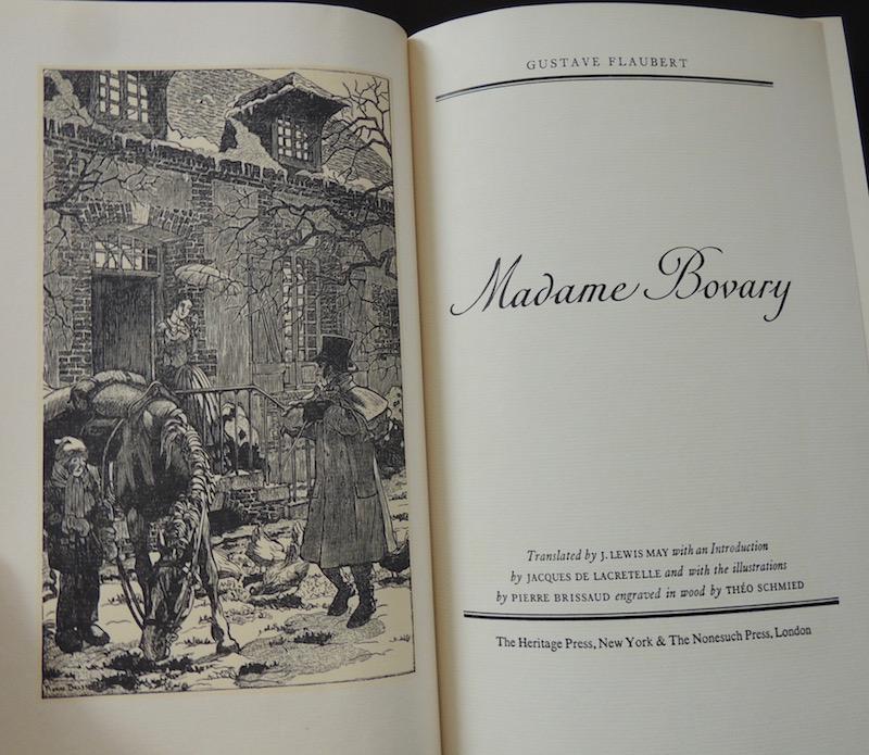 Gustave Flaubert | Vintage Book Madame Bovary: Gustave Flaubert Vintage Book Madame Bovary Heritage Press, New York, 1950. Hardcover Book by Gustave Flaubert with and introduction by Jacques de Lacretelle, translated by J. Lewis May, with illustra