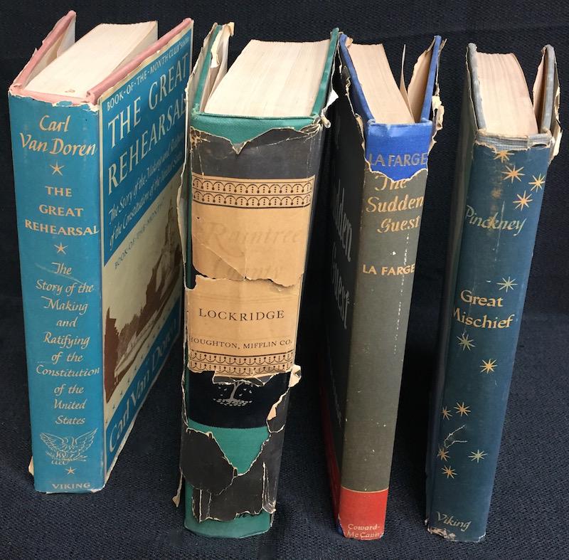 Set of 4 Books by Pinckney | La Farge | Lockridge | Van: Josephine Pinckney Great Mischief - Christopher La Farge The Sudden Guest - Ross Lockridge, Jr. Raintree Country - Carl Van Doren - The Great Rehearsal