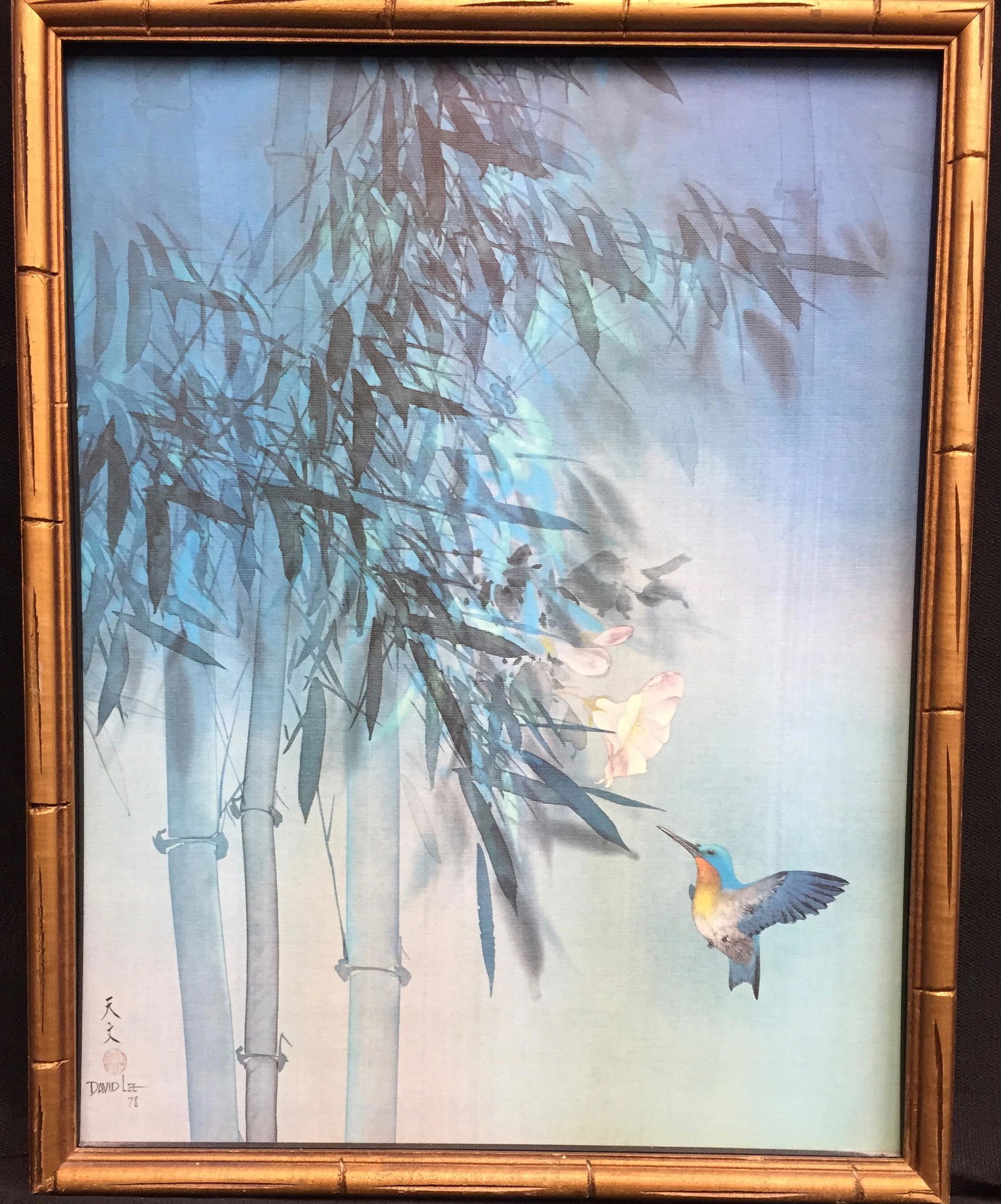 David Lee - Hummingbird Print: David Lee - Hummingbird Print. Measures 19 1/8 x 15 2/8