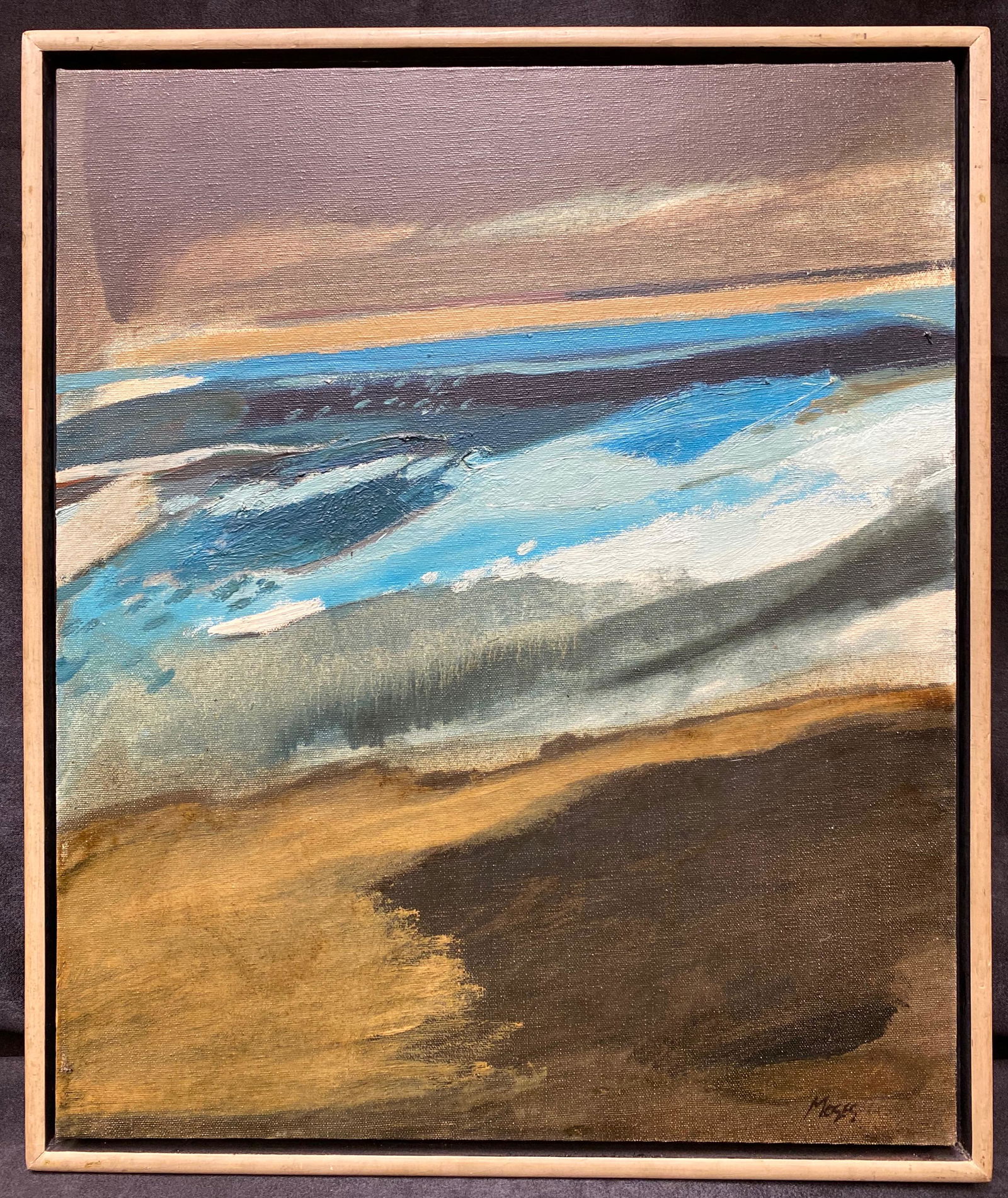 Forrest Moses | Carmel California | Oil Painting: Vintage Forrest Moses | 1966 Carmel California Oil on Canvas | Measures 21 3/4 x 25 3/4