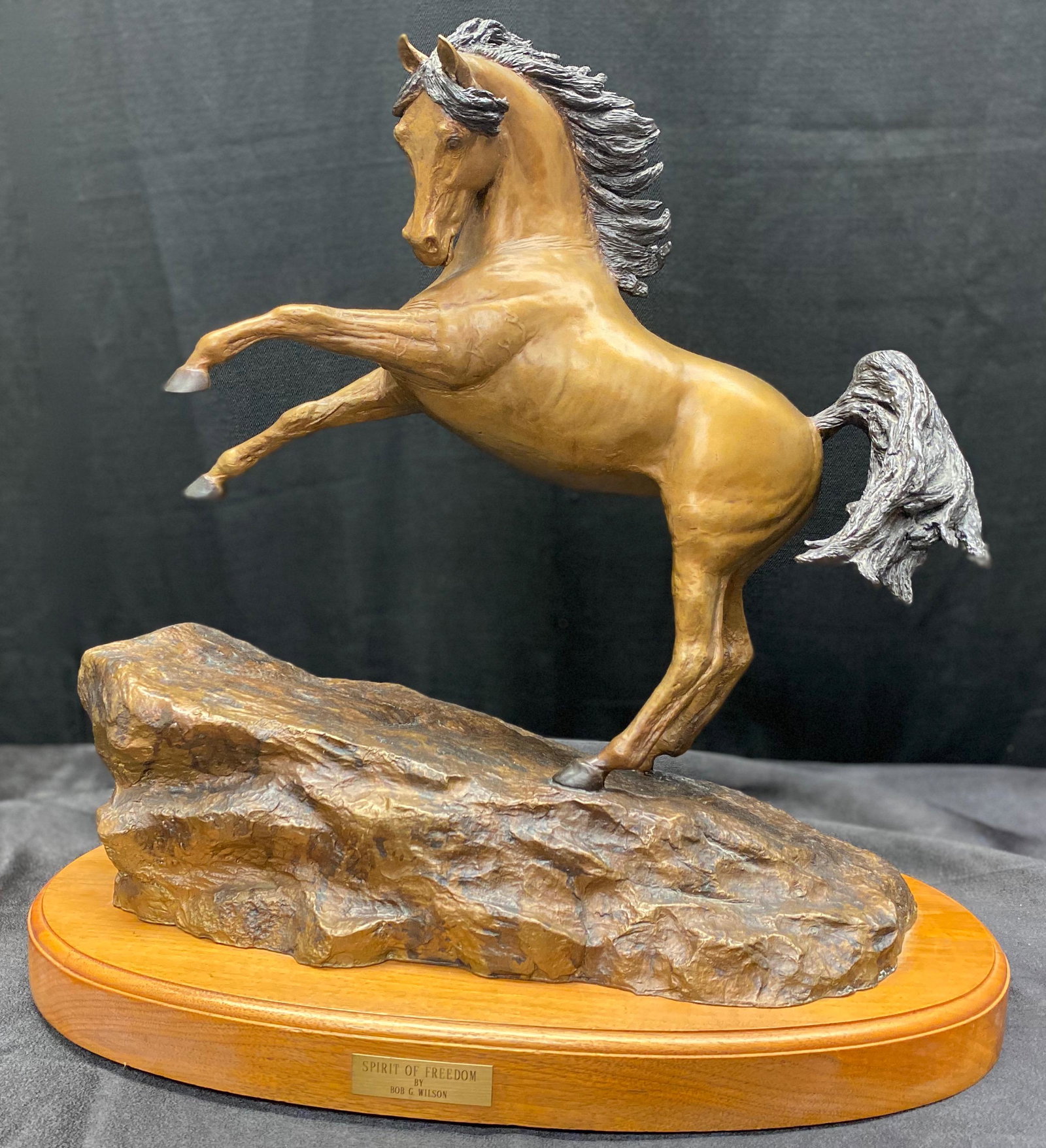 Bob G Wilson | Limited Edition | Bronze Sculpture: Bob G Wilson | Spirit of Freedom Bronze Sculpture | Limited Edition | Measures 29 1/2 H x 19 W x 9 1/4 D