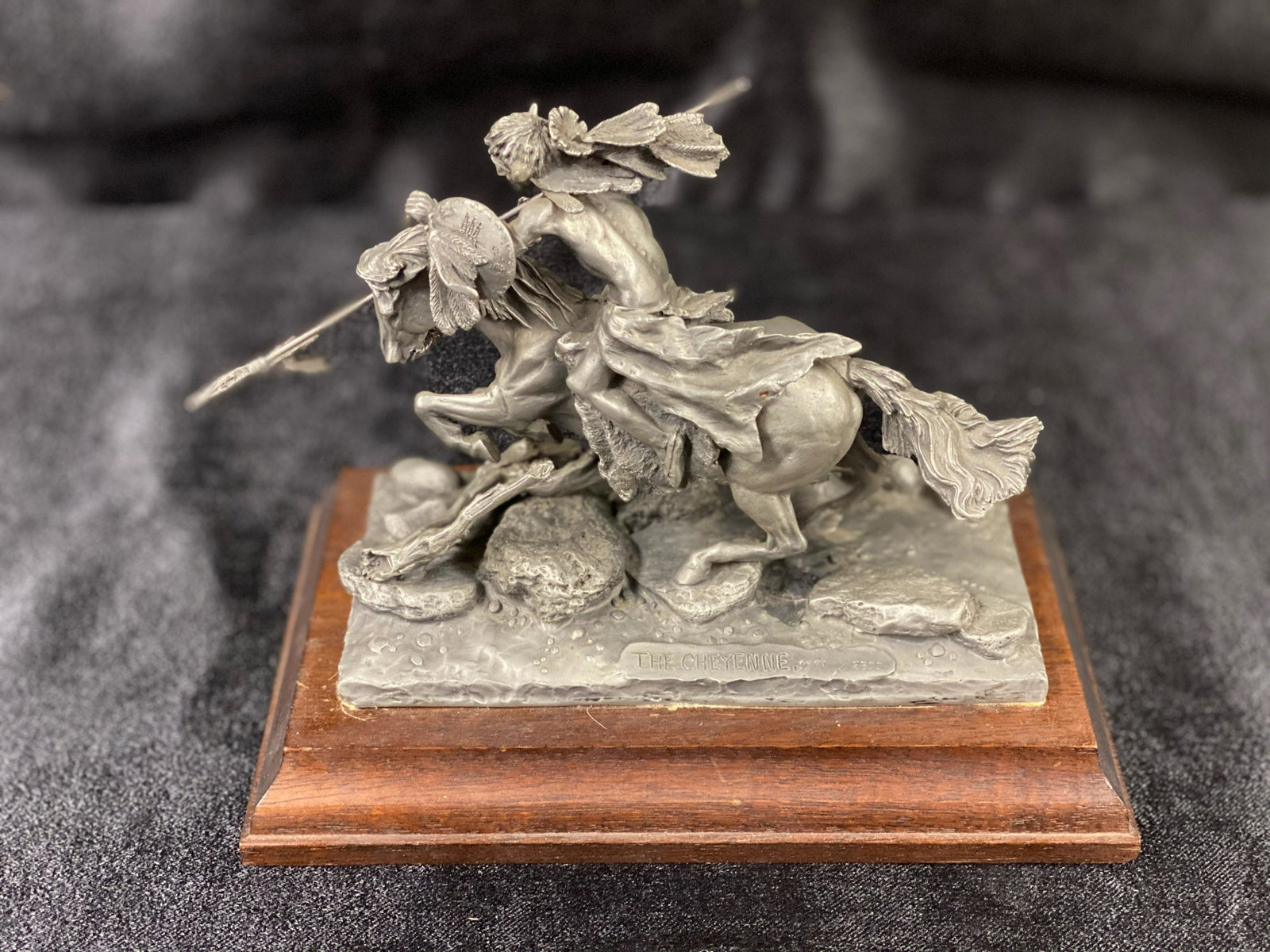Don Polland | 1973 Cheyenne Sculpture: Don Polland | 1973 Cheyenne Sculpture | Limited Edition Pewter | Measures 7 1/4 L x 4 3/4 W x 6 1/4 H