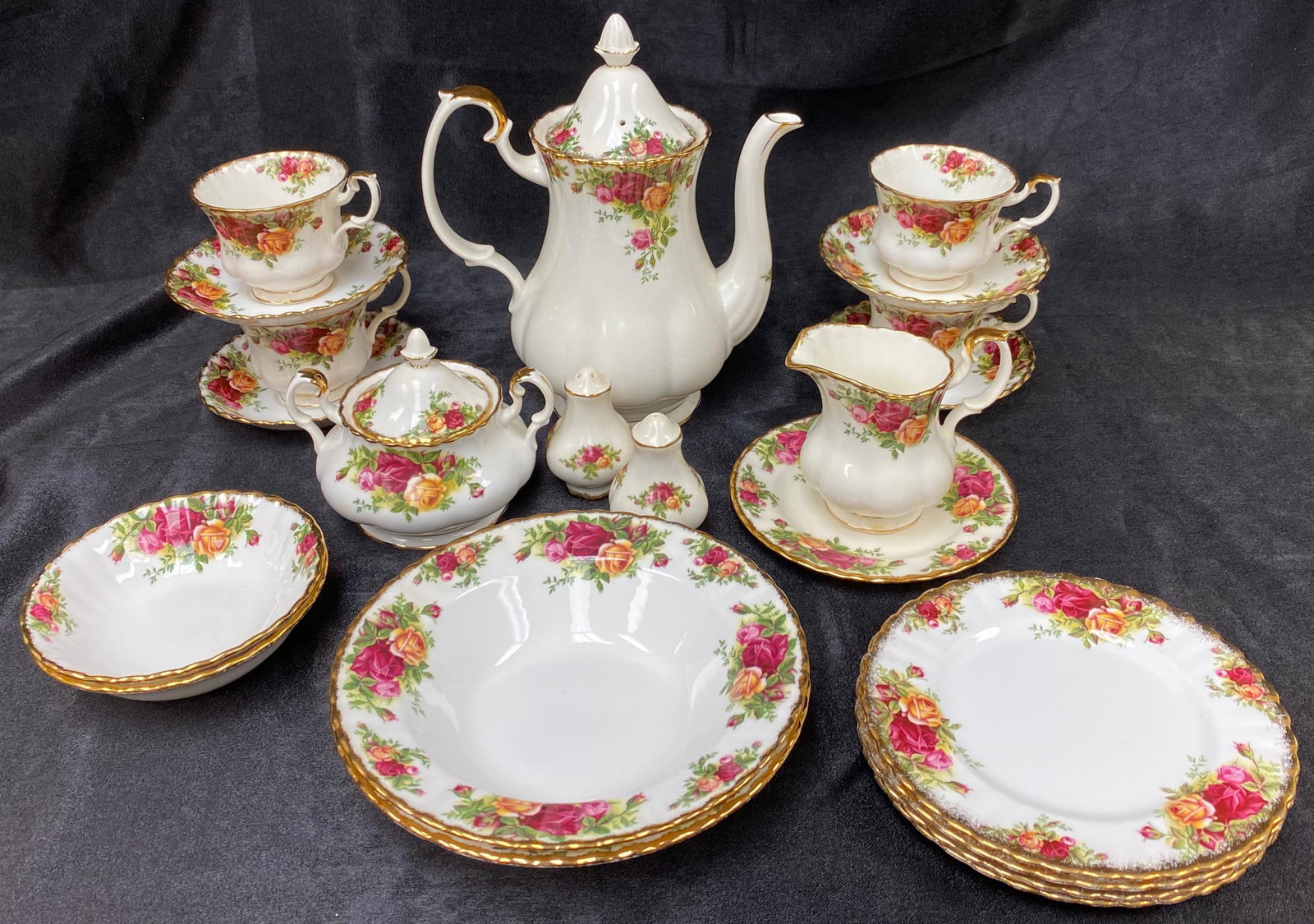 Royal Albert Tea Set | Country Rose: Vintage Royal Albert | Bone China | Tea Set | Old Country Rose