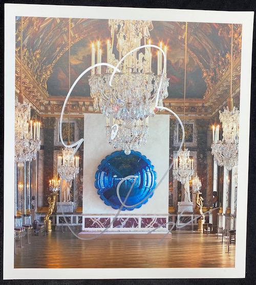 Jeff Koons | Versailles Palace Room & Moon: Jeff Koons | Versailles Palace Room & Moon | Signed Flower Art Design | Measures 11 1/2 x 13