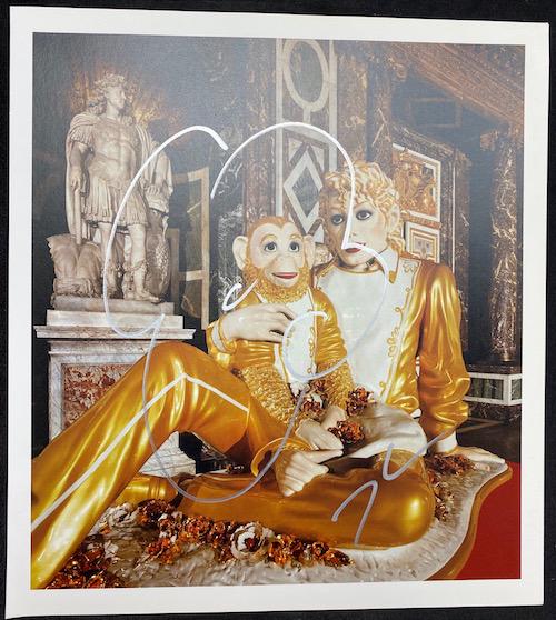 Jeff Koons | Versailles Michael Jackson & Bubbles: Jeff Koons | Versailles Michael Jackson & Bubbles | Signed Flower Art Design | Measures 11 1/2 x 13