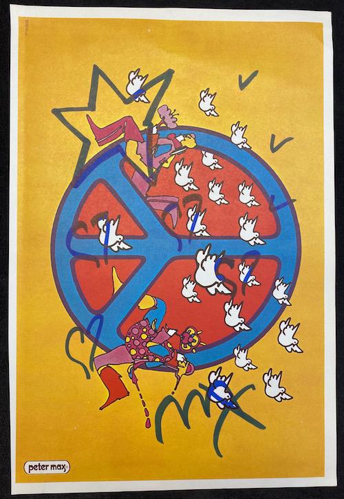 Peter Max | Peace Sign Poster Signed: Peter Max | Peace Sign Poster Signed | 10 3/4 x 16