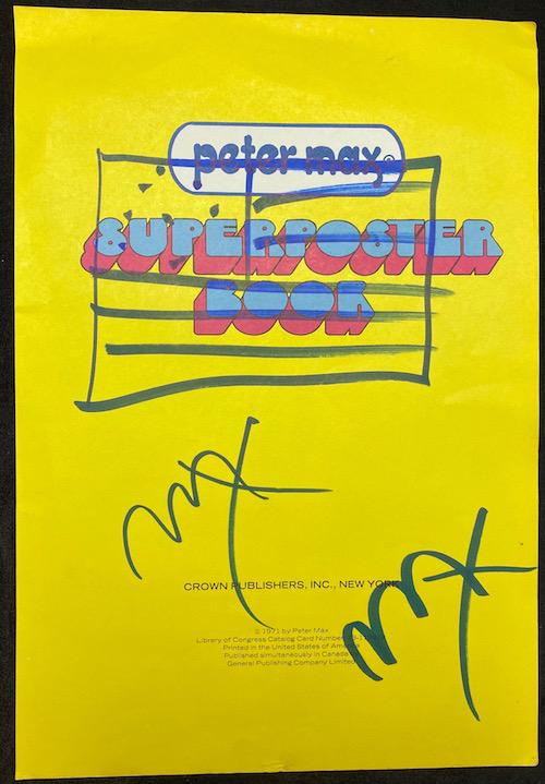 Peter Max | Super Poster Book Cover Signed: Peter Max | Super Poster Book Cover Signed | 10 3/4 x 16