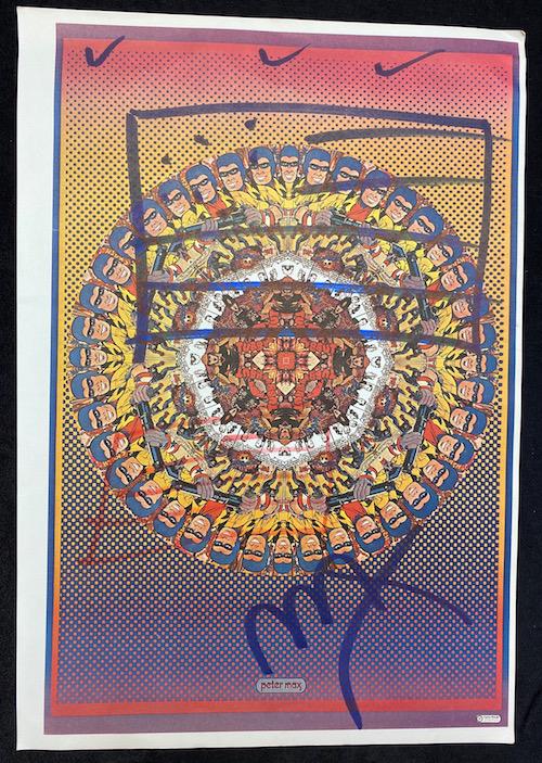 Peter Max | Super Heros Poster Signed: Peter Max | Super Heros Poster Signed | 10 3/4 x 16