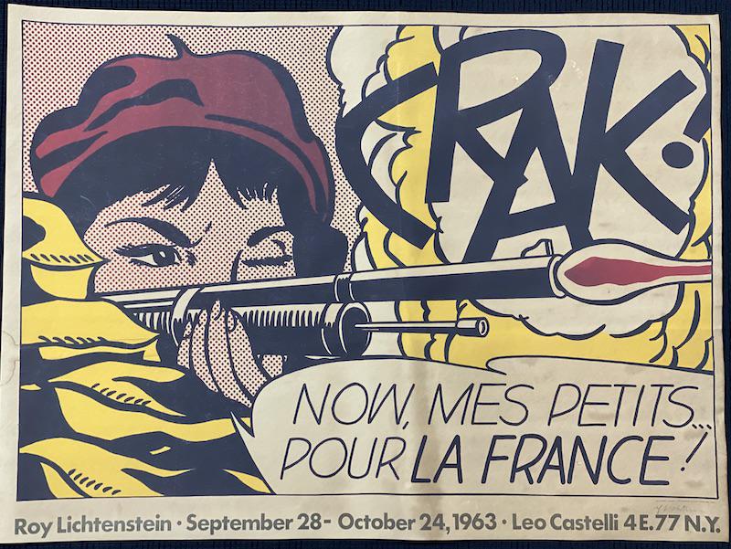 Roy Lichtenstein Signed Poster 1963: Roy Lichtenstein Signed Poster 1963 | Leo Castelli - Roy Lichtenstein Announcement | NOW, MES PETITS...| Pencil Signed Lower Right | 20 7/8 x 28 1/8