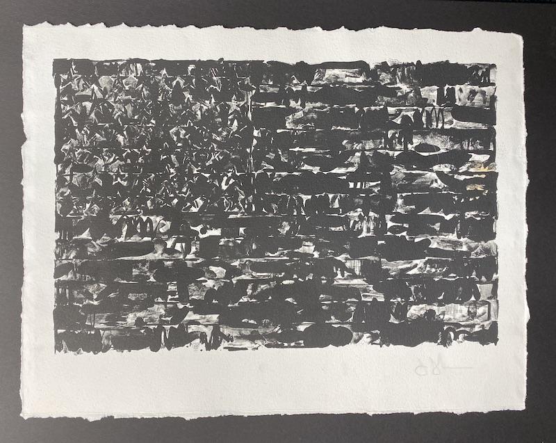 Jasper Johns Signed Lithograph Flag: Jasper Johns Signed Lithograph Flag | Vintage Tatyana Grosman | lithograph on Arches wove paper | 12 x 15 1/4