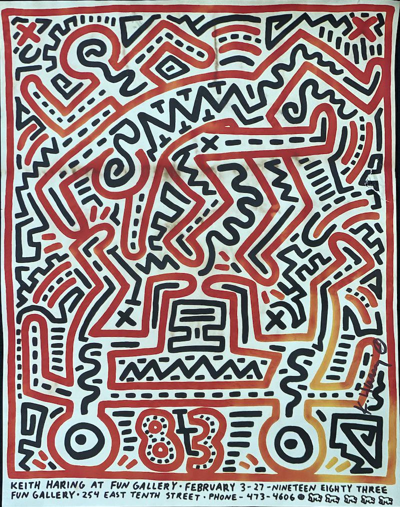Keith Haring Signed Fun Gallery Poster: Keith Haring Signed Fun Gallery Poster | Offset Lithograph | 22 3/4 x 29 1/4