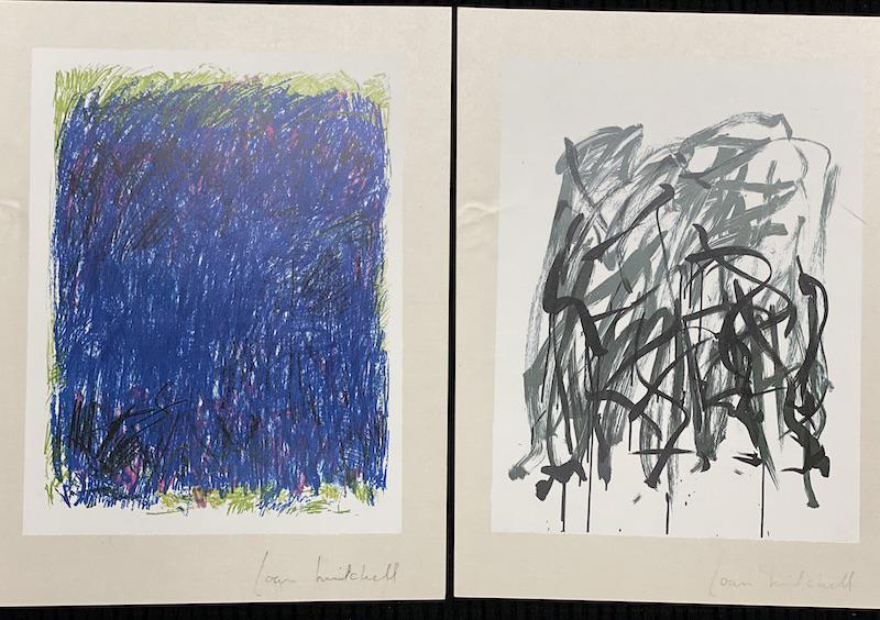(2) Joan Mitchell Signed Offset Prints: (2) Joan Mitchell Signed Offset Prints | Pen Signed Lower Right | Images 5 1/4 x 7