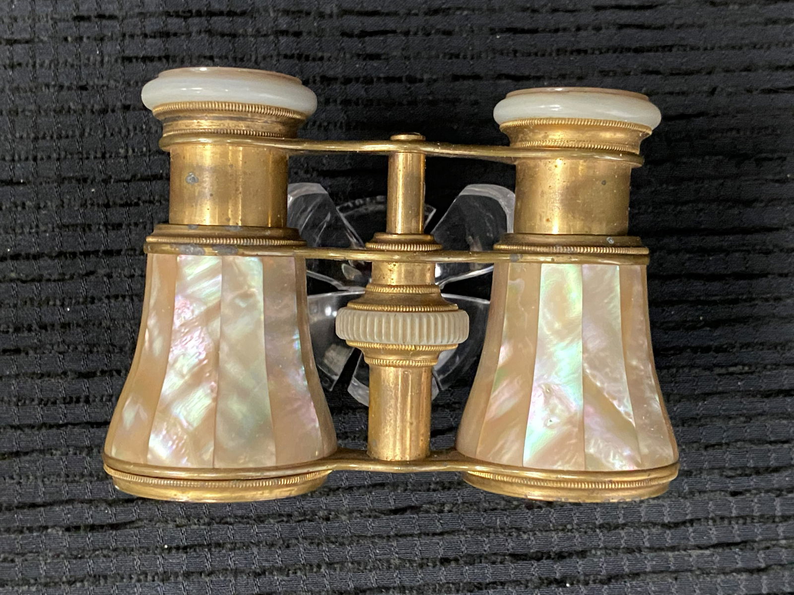 Antique French Opera Glasses Pearl & Brass: Antique French Opera Glasses | Mother of Pearl & Brass