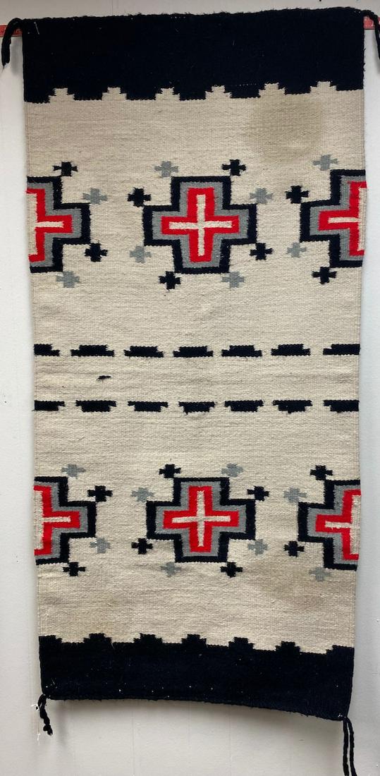 Navajo Rug Cross Pattern | Black/Red/Grey (1 of 2)