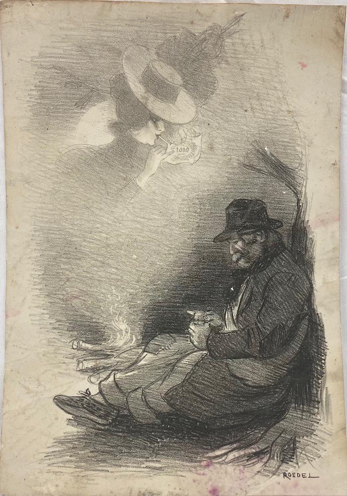 Auguste Roedel 1859 - 1900 | Original Pencil Drawing (1 of 3)