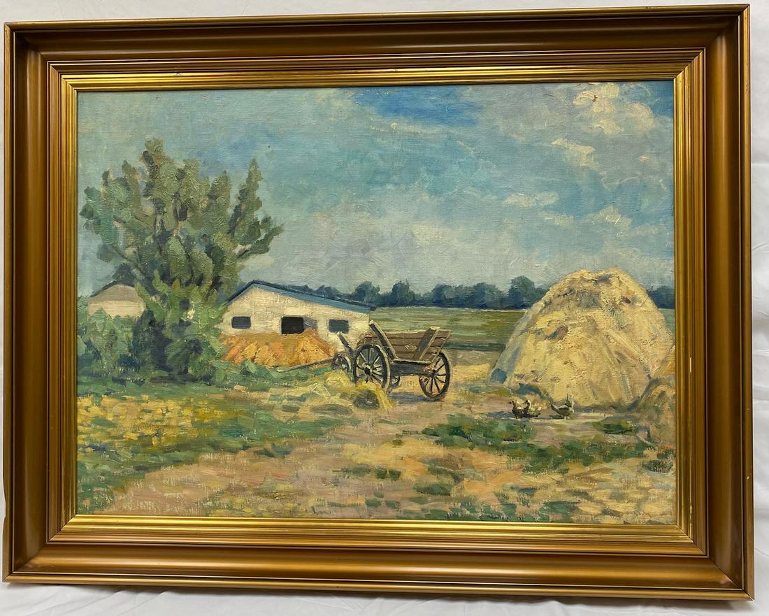 Haystack Farm Painting | Oil on Canvas | Signed (1 of 4)