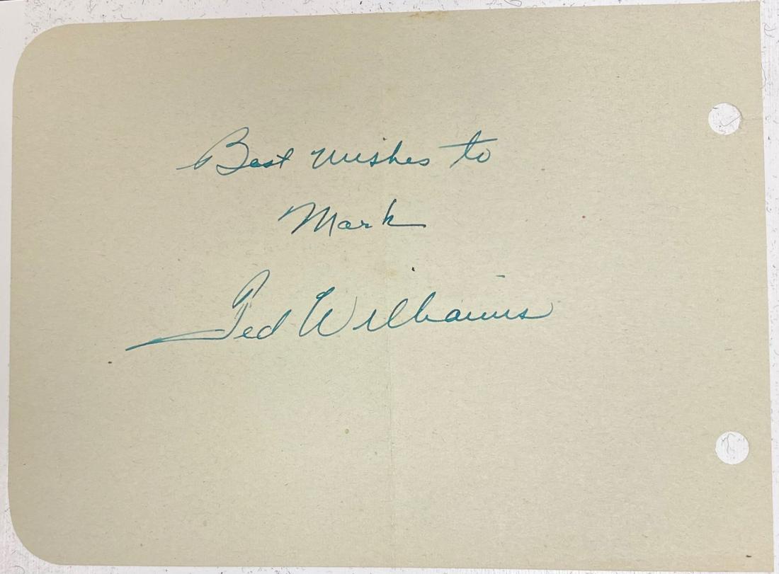 Ted Williams -HOF - Great American Hero - Autograph (1 of 1)