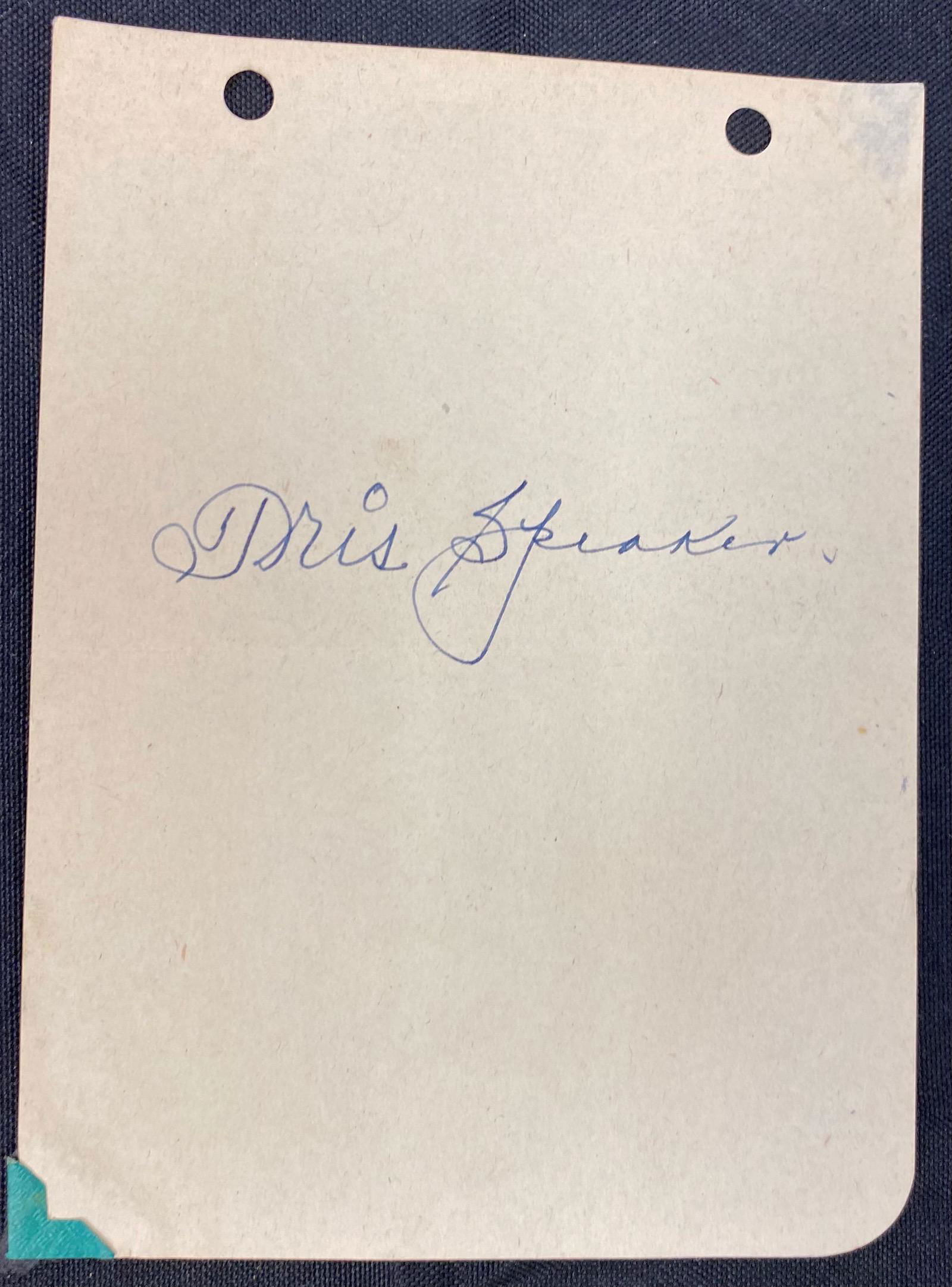 Tris Speaker - Autograph (1 of 1)