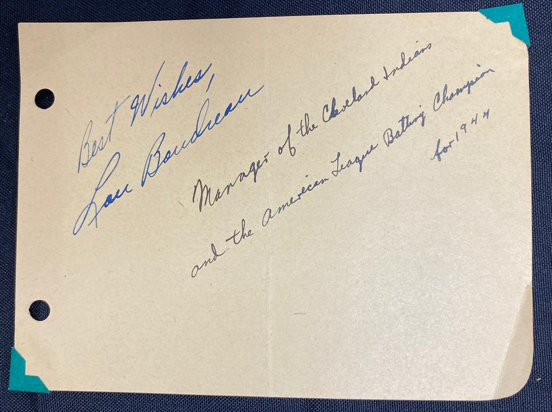 Lou Boudreau HOF - Autograph (1 of 1)