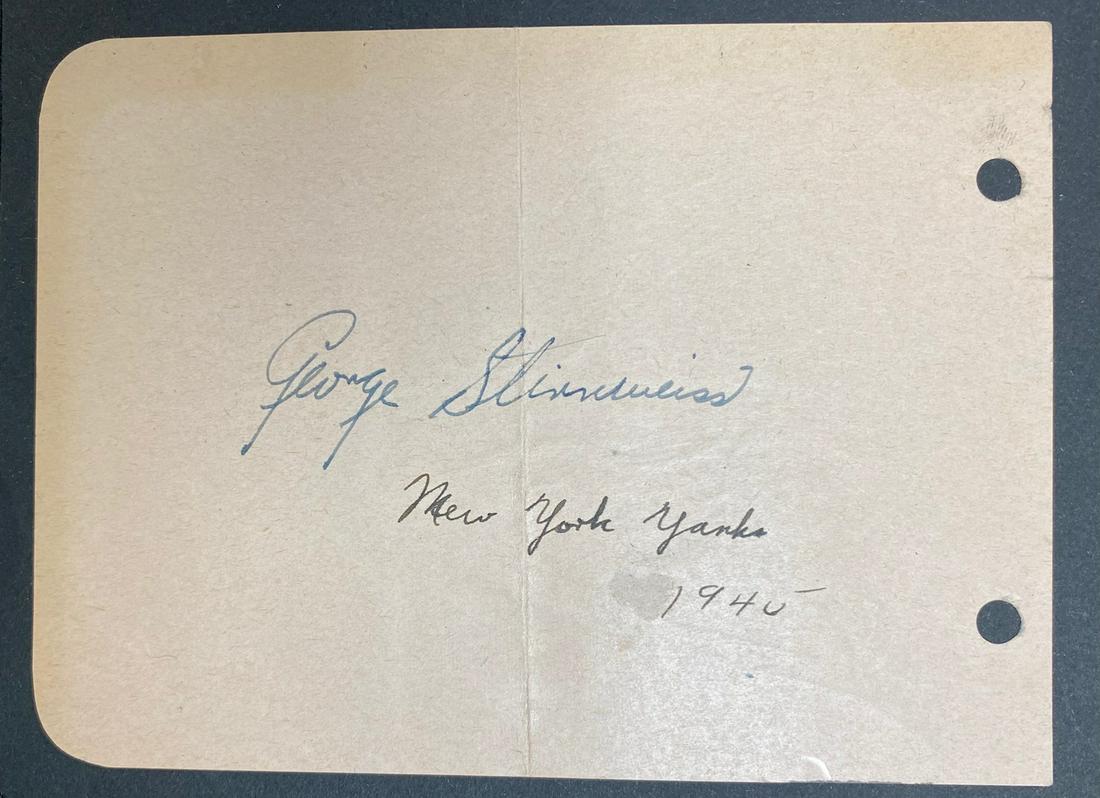 George Stirnweiss 1945 New York Yankees Autograph (1 of 1)