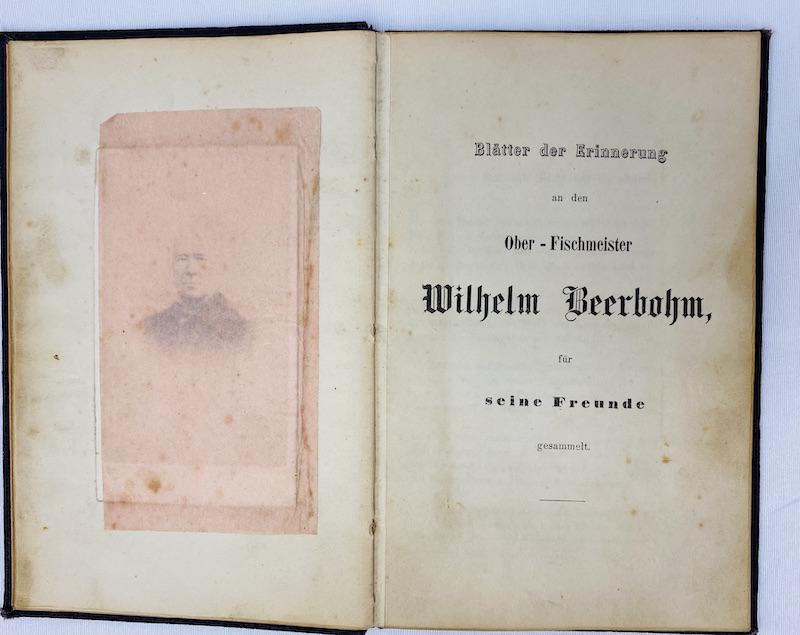 Wilhelm Beerbohm 19th Century Books: Wilhelm Beerbohm 19th Century Pair Books & Two Photos | Prussian Lithuanian