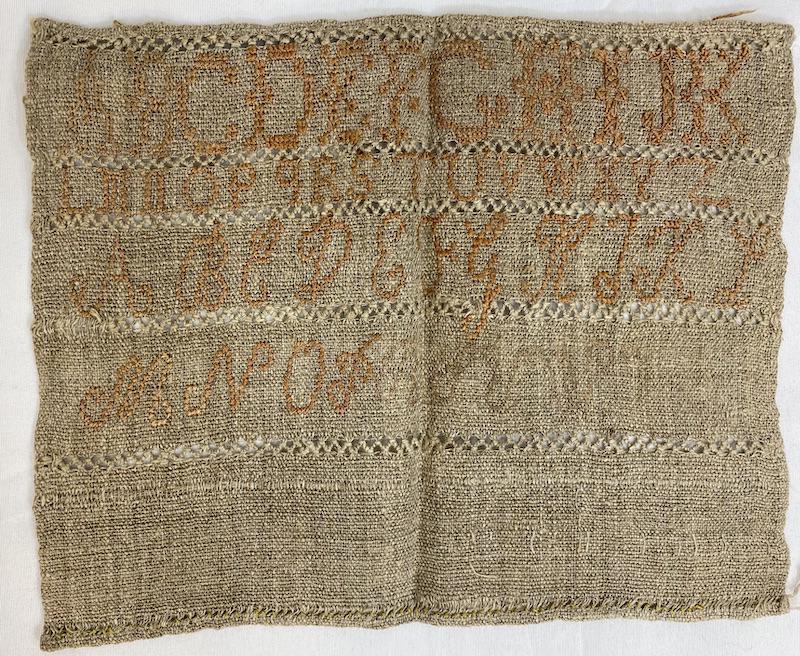 Pair of Antique Samplers: Pair of Antique Samplers | (1) 8 x 10 1/4 (1) 12 x 8 1/8