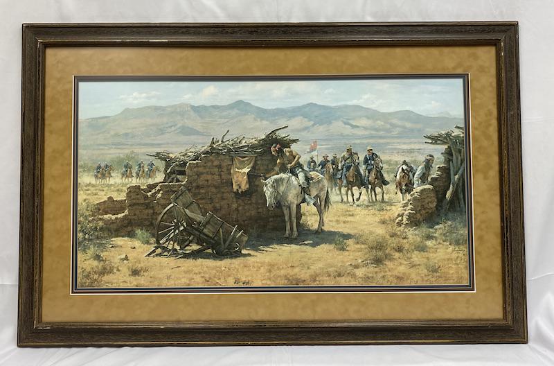 Howard Terpning | Search for the Renegades: Howard Terpning | Search for the Renegades | Signed Print \ Measures 26 3/4 x 41 1/2