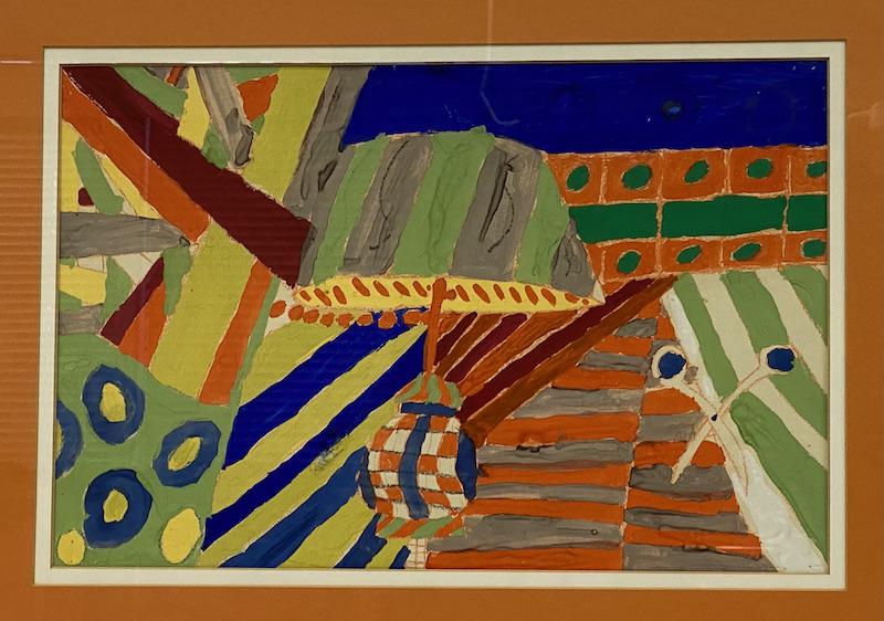Abstract Acrylic Painting | Susan Weir: Abstract Acrylic Painting | Susan Weir - Unsigned | Framed Measures 18 5/8 x 24 3/8