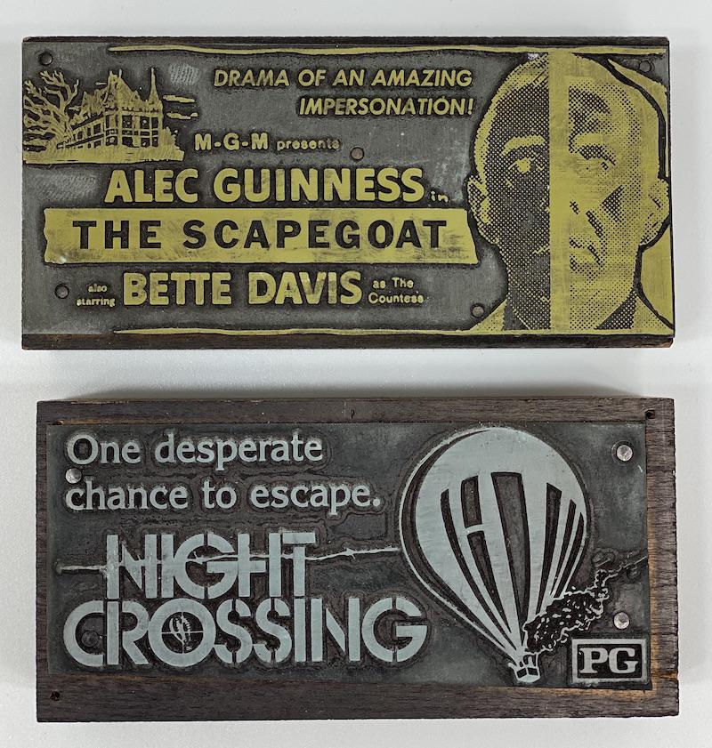 Action Thriller Movie Vintage Printing Blocks (1 of 2)